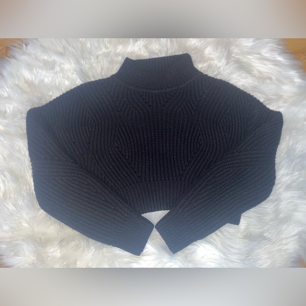 Cropped Black Sweater
